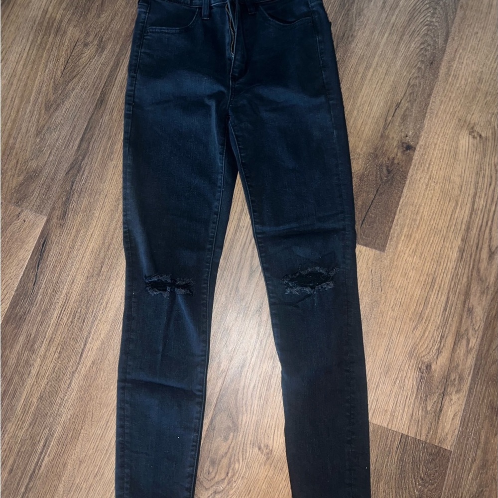 Women's Super High Rise Black Jeggings